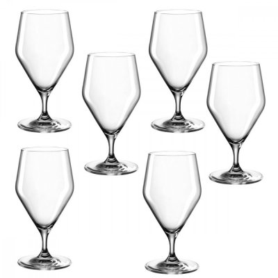 LEONARDO  - Lot de 6 verres &agrave; eau sur pied 330ml - Transparent -