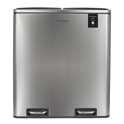 LES COLLECTORS  n&deg;904 poubelle de tri &agrave; p&eacute;dale 60L inox edition