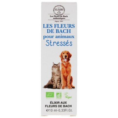 ELIXIRSCO Les Fleurs de Bach pour Animaux BIO - Stress&eacute;s - Spray de 10 ml