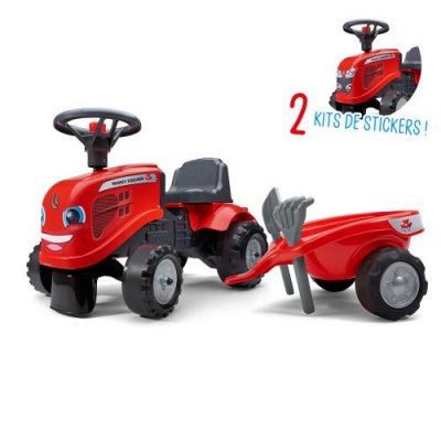 FALK Les Petits B&acirc;tisseurs Porteur Tracteur Massey Ferguson