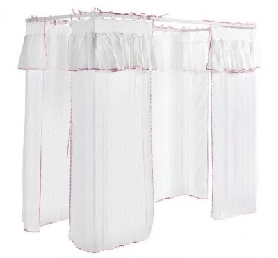 VIPACK Les Tendances - Voile blanc pour lit &agrave; baldaquin C&acute;ur