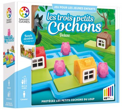 SMARTGAMES Les trois petits cochons d&eacute;fis logiques