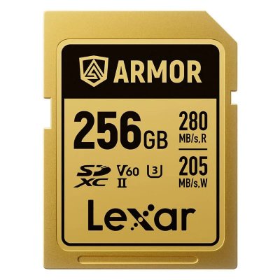 LEXAR  Carte M&eacute;moire Sdxc Pro Gold Series Armor Uhs-ii 256gb V60 Ip68