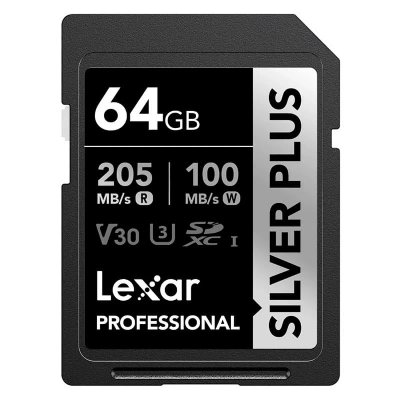 LEXAR  Professional SILVER PLUS 64 Go SDXC UHS-I Classe 3 - Neuf