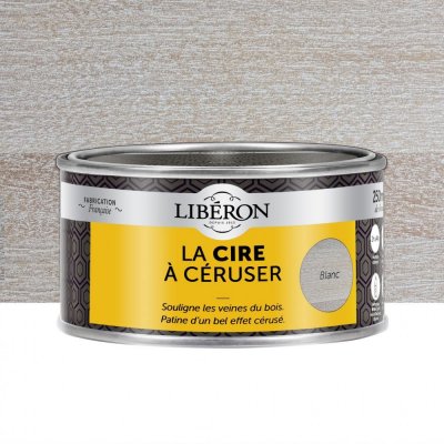 LIBERON  Cire &agrave; c&eacute;ruser pour meubles et objets, Blanc, 250mL