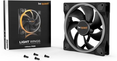 BE QUIET! Light Wings PWM Ventilateur Boitier, 14cm Taille, Noir