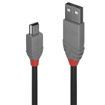 LINDY  Anthra Line - cable USB - USB pour mini USB type B - 5 m