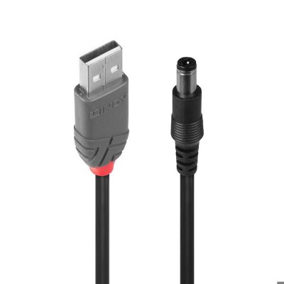 LINDY  C&acirc;ble Adaptateur USB A vers Prise DC 5,5/2,5mm
