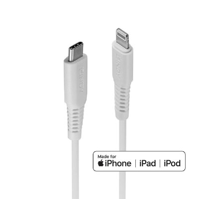 LINDY  C&acirc;ble USB Type C vers Lightning, Blanc, 3m