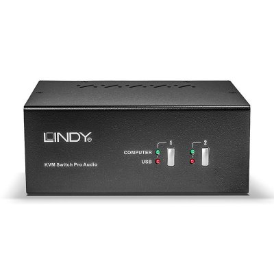  Lindy - Switch KVM Pro 2 ports DVI Dual-Link & Dual Head Audio USB 2.0