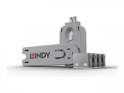 LINDY  USB Port Blocker - Bloqueur de port USB - blanc 