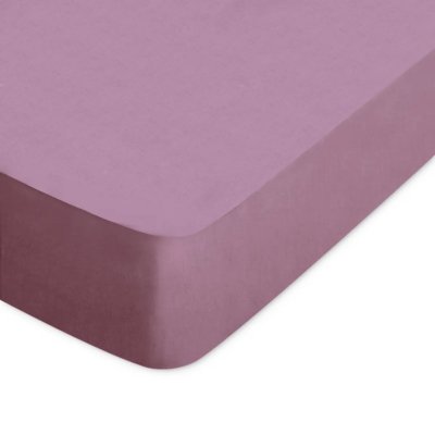 LINNEA  Drap housse uni 120x190 cm 100% coton ALTO Raisin