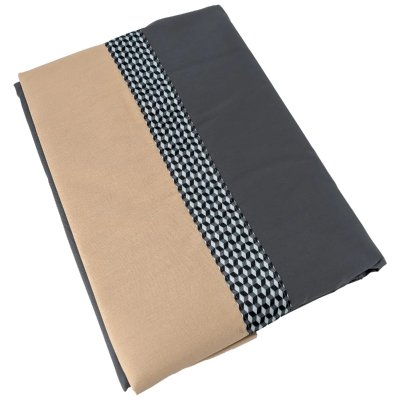 LINNEA  Drap plat 180x290 cm percale 100% coton MACASSAR Moka