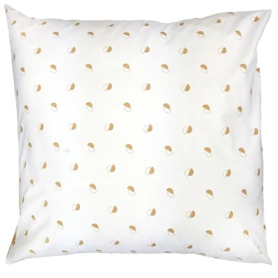 LINNEA  Taie d'oreiller 65x65 cm Percale 100% Coton Alex Marron Moka