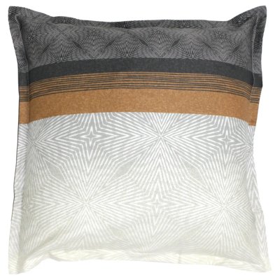 LINNEA  Taie d'oreiller 65x65 cm satin de coton TIAGO noir