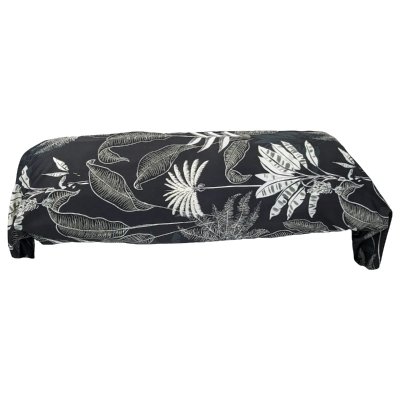 LINNEA  Taie de traversin 140x43 cm satin de coton CAYENNE noir Eb&egrave;ne