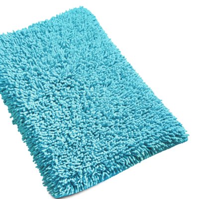 LINNEA  Tapis de Bain 50x80 cm Chenille Turquoise 1800 g/m2