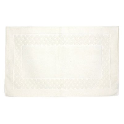LINNEA  Tapis de Bain 50x80 cm Royal Cresent Blanc Cr&egrave;me 850 g/m2
