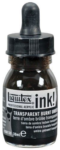  Liquitex Professional Encre Acrylique Flacon Avec Pipette 30 ml Terre Dombre Brul&eacute;e Transparente