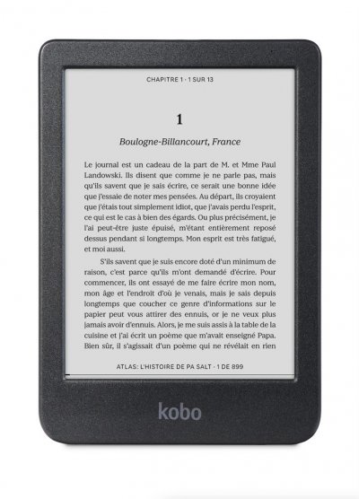 KOBO Liseuse numerique  by Fnac Clara BW 6'' 16 Go Noir