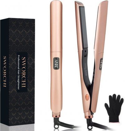 LASER GENETICS CARRON Lisseur Cheveux - Professionnel - 2 En 1 - C&eacute;ramique - Temp&eacute;rature R&eacute;glable - Arr&ecirc;t Automatique