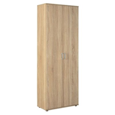 LIST - Armoire 2 Portes 6 Compartiments Aspect Bois - Altobuy