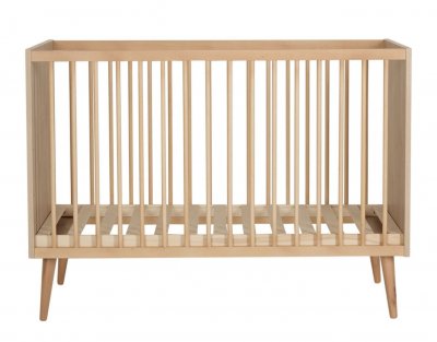 QUAX Lit b&eacute;b&eacute; 60x120 cm ch&ecirc;ne clair et pieds h&ecirc;tre massif cosy