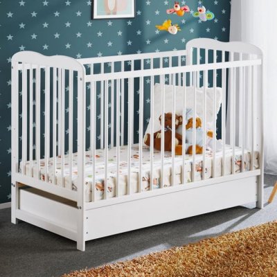 AC DECO Lit b&eacute;b&eacute; en bois - Ala plus - L 124 cm x P 71 cm  x H 85 cm