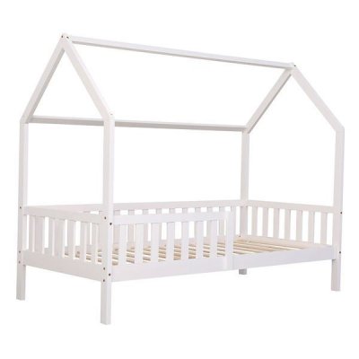 HAPPY GARDEN Lit cabane pour enfant 190x90cm blanc marceau - white