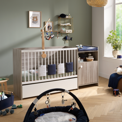 Lit Chambre &Eacute;volutif Commode 1 Porte Up Ch&ecirc;ne Silex