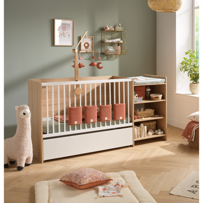 Lit Chambre &Eacute;volutif Commode &Eacute;tag&egrave;re Up Ch&ecirc;ne Dor&eacute;