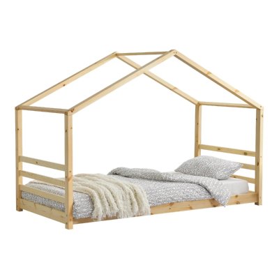 EN.CASA Lit d'enfant Vard&oslash; Bois Naturel 206x98x142cm []