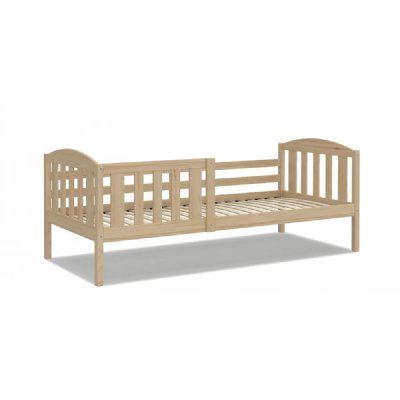 KIDS LITERIE LIT ENFANT LEO 90x190 PIN NATUREL Livr&eacute; avec le sommier