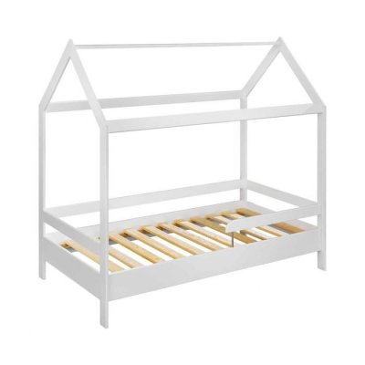 Lit enfant maison Timmy - L 164 x P 89 x H 145 cm - Blanc