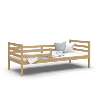 KIDS LITERIE LIT ENFANT MIKA 90x190 PIN NATUREL Livr&eacute; avec sommier