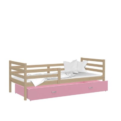 KIDS LITERIE LIT Enfant Milo 90x190 Pin Rose livr&eacute; avec sommier, tiroir et matelas de 7cm OFFERT.