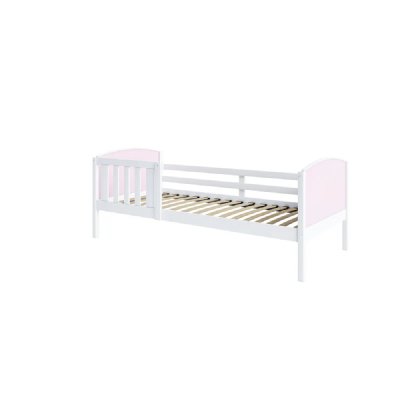 KIDS LITERIE Lit Enfant Tom 90x190 Blanc - rose Livr&eacute; avec sommiers - Blanc - rose