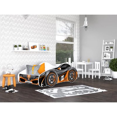 KIDS LITERIE LIT ENFANT VOITURE 17 FEDERAL 70x140 livr&eacute; avec sommier et matelas de 7cm OFFERT.