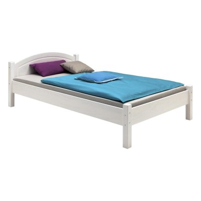 IDIMEX Lit jeune simple 90 x 200 cm pin massif lasur&eacute; blanc