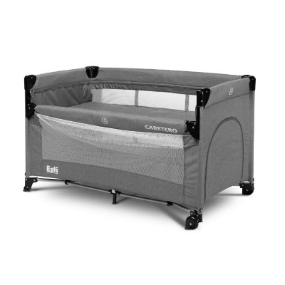 CARELLIA Lit parapluie de voyage esti sur roues et sac de transport - graphite