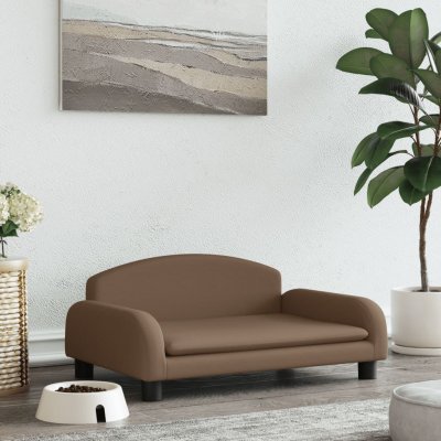 VIDAXL Lit pour chien marron 70x45x30 cm tissu