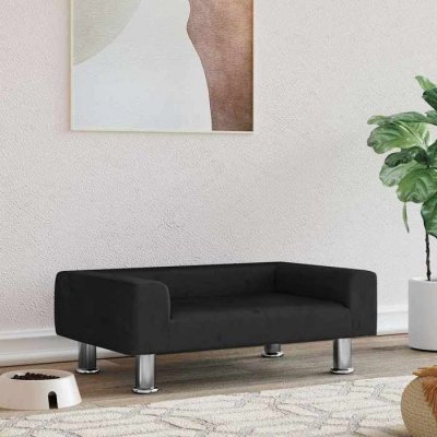 VIDAXL Lit pour chien noir 70x45x26,5 cm velours 