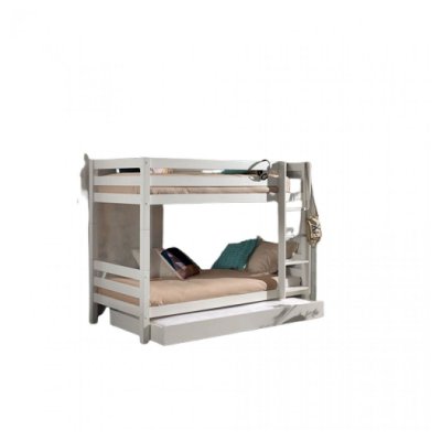 Lit superpos&eacute; blanc avec lit gigogne PICOSB16RB14