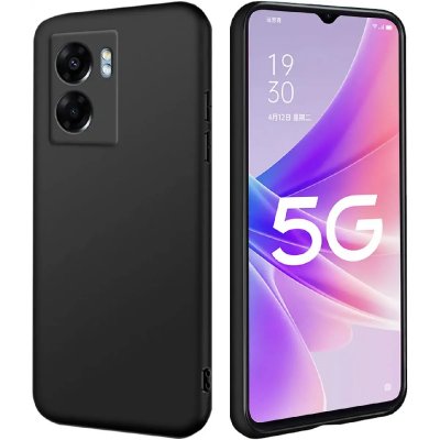 LITTLE BOUTIK  Coque Silicone Couleur Noire pour Oppo A77 5G / A57 5G
