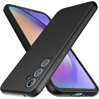LITTLE BOUTIK  Coque Silicone Noir pour Samsung Galaxy A54 5G