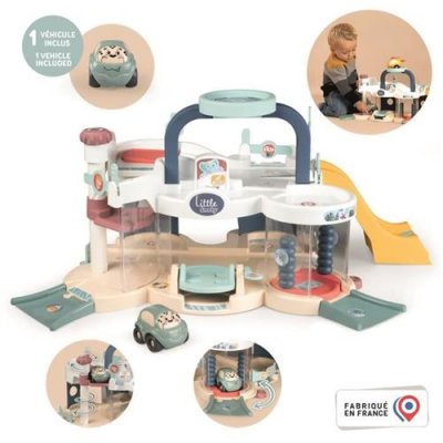 SMOBY Little  premier garage - 1 voiture incluse - d&egrave;s 18 mois