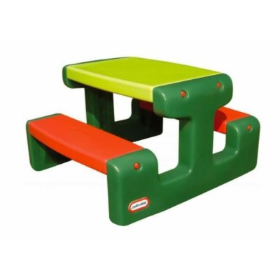 LITTLE TIKES   Table de pique-nique Junior vert et orange