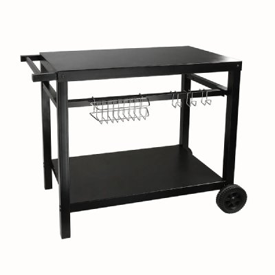 LIVOO  Desserte pour plancha GS130  Feel good moments M&eacute;tal Noir 