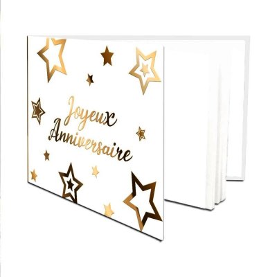 SLA LIVRE D'OR ANNIVERSAIRE PARTY CHIC  Or