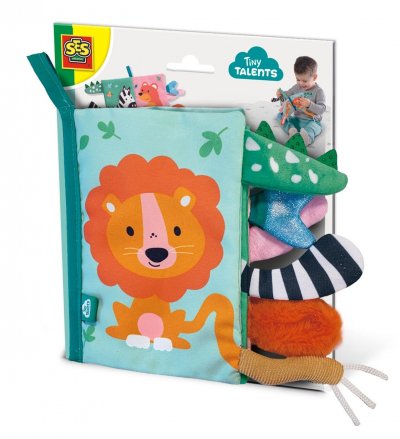 SES CREATIVE Livre en tissu sensoriel avec queues d'animaux SES8710341131128